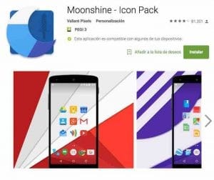 paquetes de iconos Android