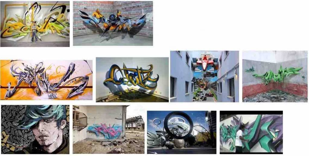como pintar graffitis en 3d