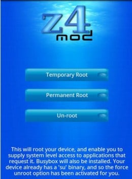 Z4root – Aplicación para ser Root en Celular Android
